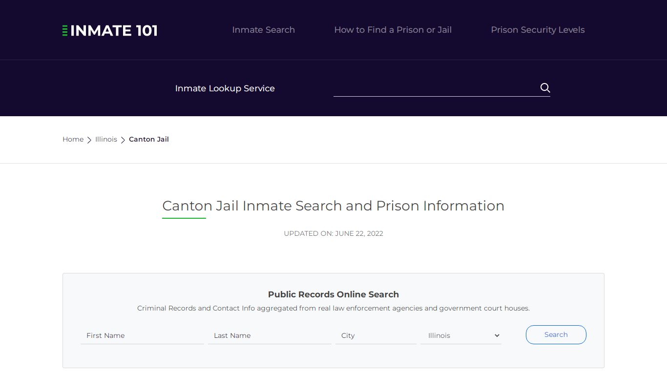 Canton Jail Inmate Search and Prison Information